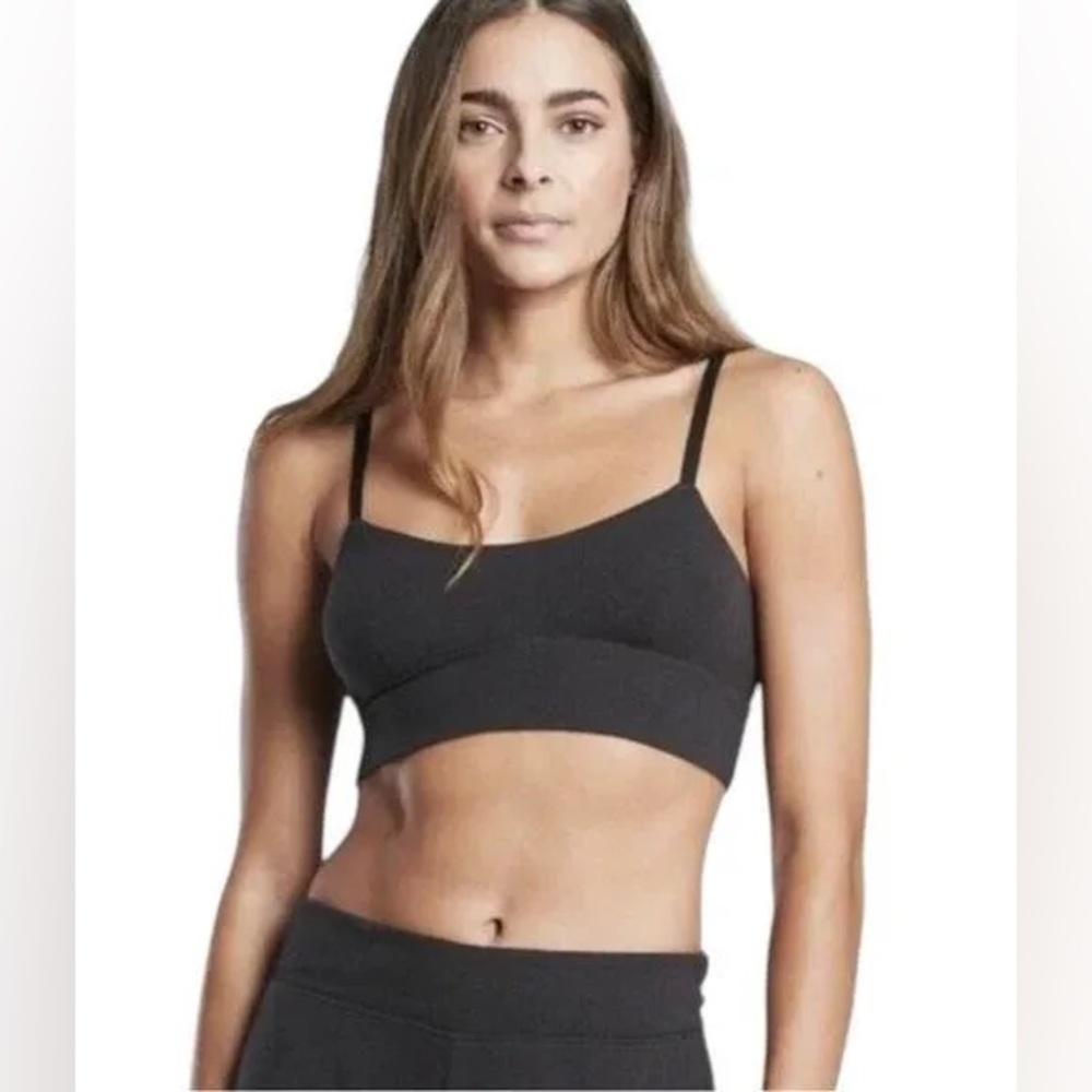 Women’s Athleta Well Rested Rib Sleep Bra Black Size XS